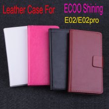 Flip Leather Cover Stand Case for ECOO E02 Pro Shinning Smartphone Rose