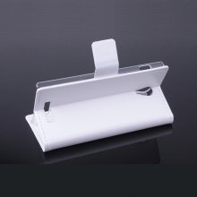 Leather Flip Cover Case Stand for Nibiru H1 Smartphone White