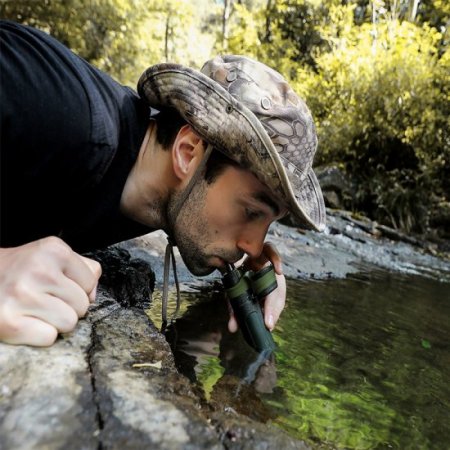 Portable Water Purifier Outdoor Water Filtration System for Wildness Camping & Hiking Survival Relief Support