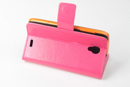 Protective PU Leather Flip Case for Cubot S222 Smartphone Rosy