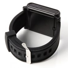 AK912 Watch Phone Silicon Strap Single SIM Card Pinhole Camera FM Bluetooth 1.6 Inch Touch Screen- Black