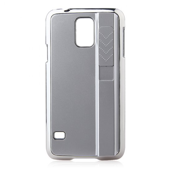 Back Case Back Cover with Lighter for Samsung S5 Smartphone Silver