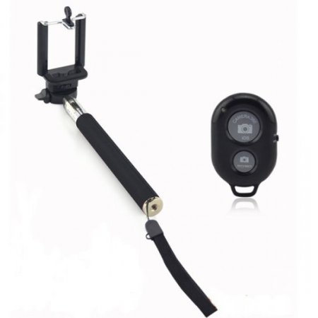 Monopod+Clip Holder+Bluetooth Camera Shutter Remote Control for iPhone Smartphones
