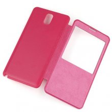 Smart Protective Transparent Window Design Flap Cover Case for Samsung Galaxy Note 3/N9005 3 Colors