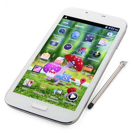 Note3 Smart Phone Android 4.2 MTK6589 Quad Core 1G RAM 6.0 Inch 8.0MP Camera- White