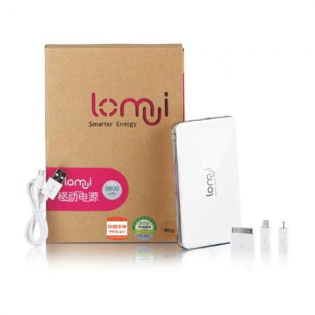 Lomui L882 8800mAh Dual USB Power Bank for Mobile Phone Tablet PC 3-Colors