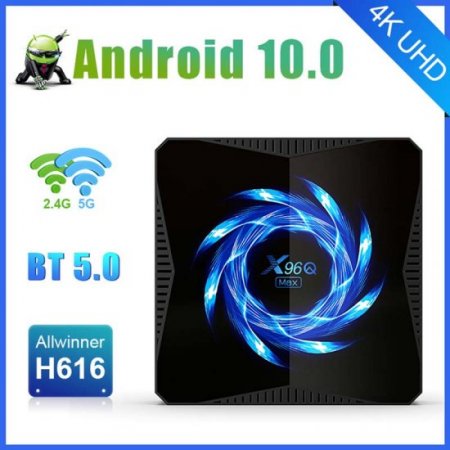 X96q max smart tv android 10.0 4GB 32GB 64GB allwinner h616 quad core bluetooth 5g wifi 4k media player