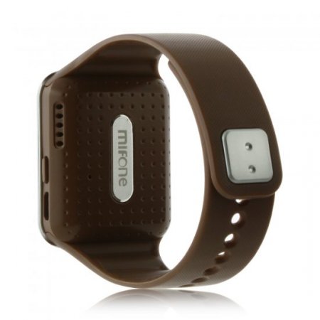 MIFone W15 2.5D Sapphire Glass Smart Bluetooth Watch 1.5" Screen TPSiV Safe Strap Brown