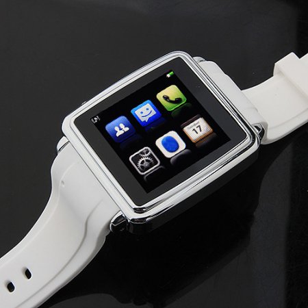 Brand New Smart Bluetooth Watch 1.6 Inch with Call SMS Sync Function for Android iOS Phone- White