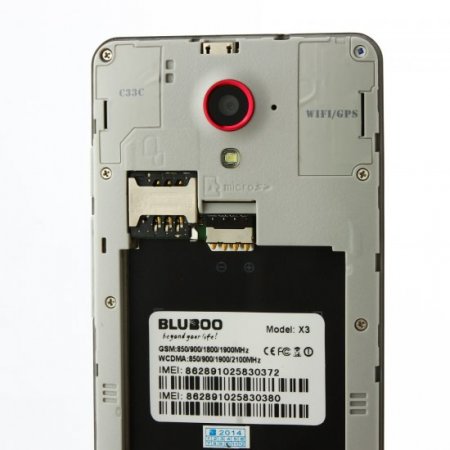 BLUBOO X3 Smartphone Android 4.4 MTK6582 4.5 Inch IPS Screen 3G GPS Black