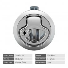 RV mini Stainless Steel Cabinet Door Handle Lock Flush Pull Slam Latch Mount Hatch Lift With Lock Keys​​​​​​​