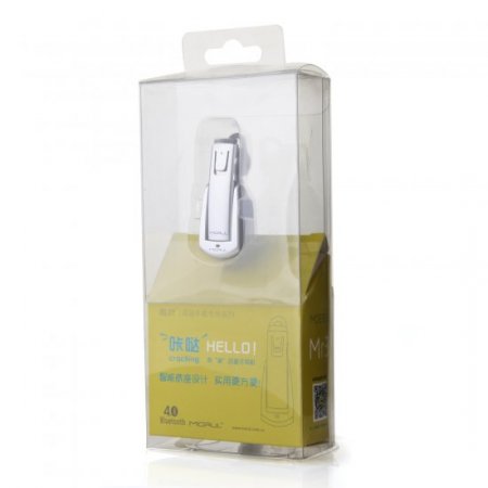 MORUL MR3 Car Bluetooth 4.0 Stereo Handfree Earphone Self-Timer Headset Silver