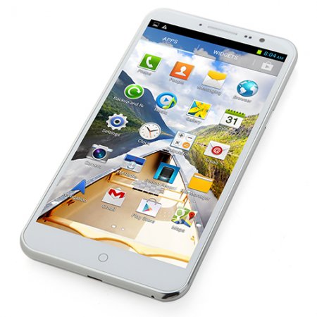 T9700 Smartphone Android 4.2 MTK6589 Quad Core 6.0 Inch 1GB 16GB HD Screen 3G GPS -White