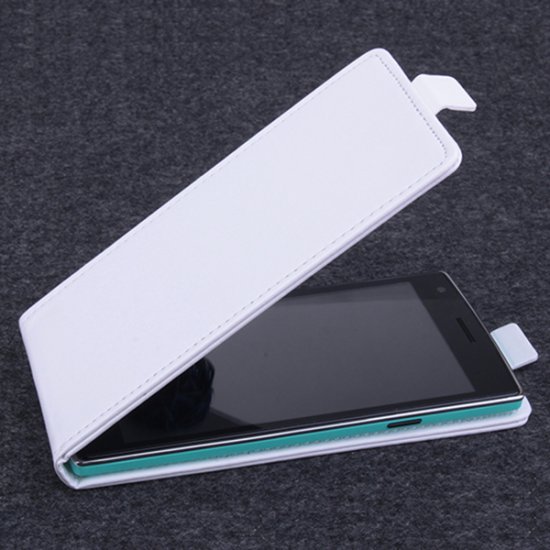 Leather Flip Cover Stand Case for Elephone G4 Smartphone White