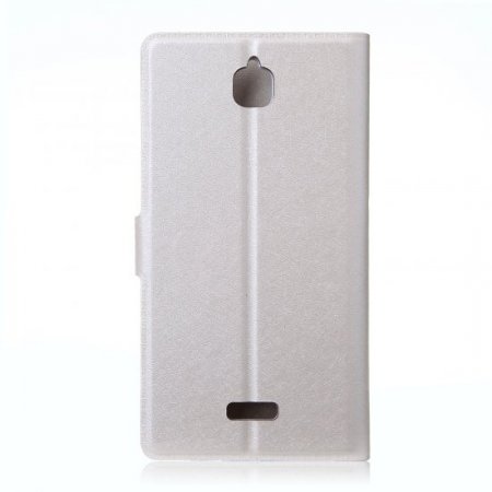 Fashion Flower Show Leather Stand Case Cover for Coolpad 8736 Smartphone White