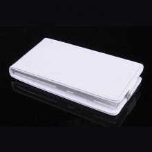 Leather Flip Cover Case Stand Nokia Lumia 730 Smartphone White