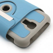 Leather Protective Rotation Stand Case for Samsung Galaxy S4