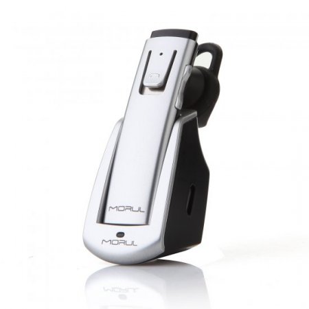MORUL MR3 Car Bluetooth 4.0 Stereo Handfree Earphone Self-Timer Headset Silver