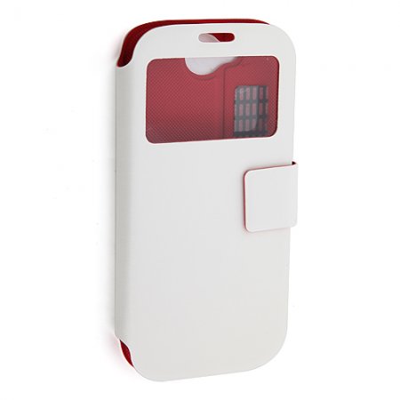 ZeroFire S-View Flip Cover Protective Stand Case for ThL W8S W8 Series Smartphone- White