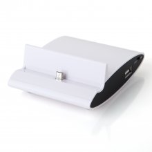 3-In-1 OTG Battery Charger Dock Stand Holder for Samsung Galaxy S4 Smartphone White