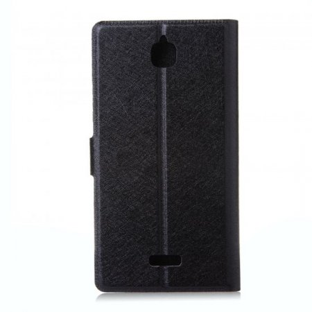 Fashion Flower Show Leather Stand Case Cover for Coolpad 8736 Smartphone Black