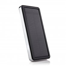 12800mAh Power Bank Solar Charger for iPad iPhone Smartphone Black