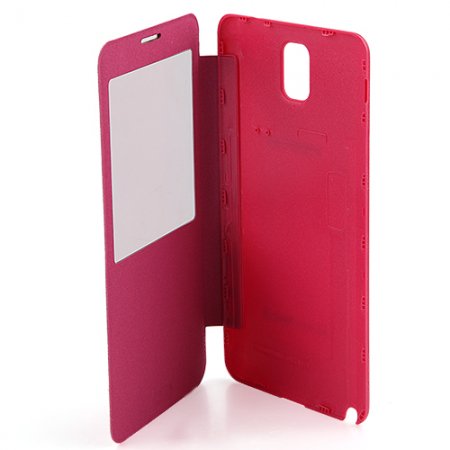 Smart Protective Transparent Window Design Flap Cover Case for Samsung Galaxy Note 3/N9005 3 Colors