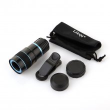 LIEQI LQ-007 8X Zoom Mobile Phone Telescope Lens with Universal Clip Blue