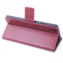 Leather Flip Cover Case Stand for Elephone G7 Smartphone Brown