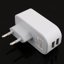 2A 10W Dual USB Power Adapter EU Plug White