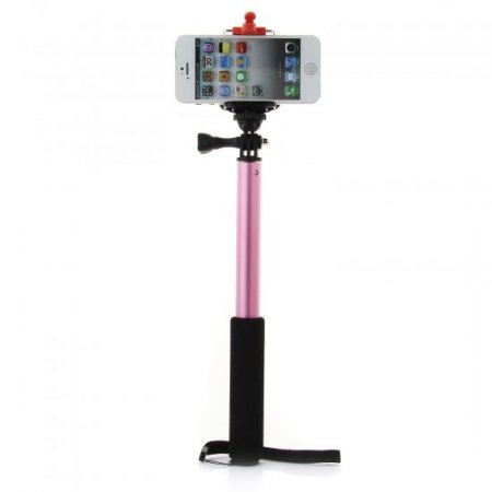 iht Mini Monopod Selfie Handheld Monopod Stick for iOS and Android Pink