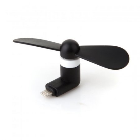 Portable Lightning 8pin Male USB Fans for iPhone 5/ 5S/ 6 Black