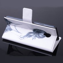 Fashion Painting Plain Girl Flip Cover Stand Case For Doogee DG550 Smartphone