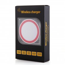 Q5 Portable Mini Wireless Charger Pad for Qi Compliant Devices Red&White