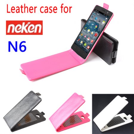 Fashion Leather Flip Case Cover for Neken N6 Smartphone 3-color