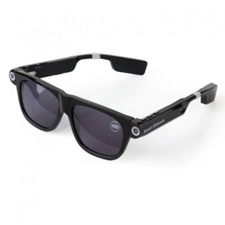 V5 Smart Glasses Camera Bluetooth Call and Music with Flash Light Mic. GPS Dark Brown