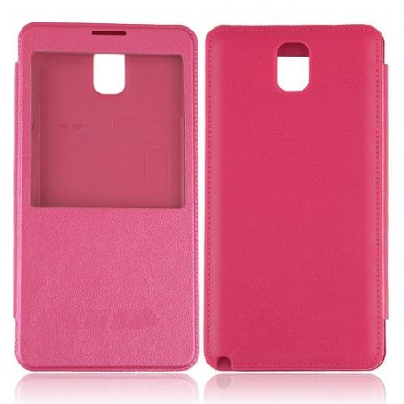 Smart Protective Transparent Window Design Flap Cover Case for Samsung Galaxy Note 3/N9005 3 Colors