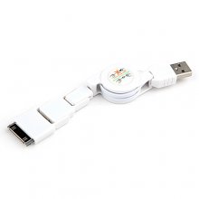 3 in 1 Retractable USB Cable for iPhone 5/4S iPad Smartphone MP3 Player