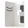Fashion Leather Flip Case Cover for iNew V8 Smartphone White