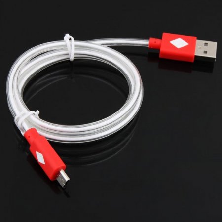 Portable Micro USB Data Cable With LED Light