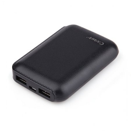 Cager B15 7200mAh Dual USB Power Bank for iPhone iPad Smartphone Black