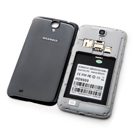 HD9000 Smartphone Android 4.2 MTK6589 1GB 8GB 6.0 Inch HD 3G OTG Air Gesture - Black