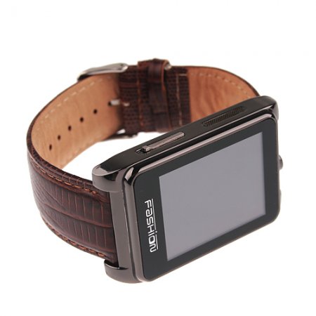 S9110 Quad Band Watch Phone 1.8 Inch Touch Screen Bluetooth Camera with Bluetooth Earphone - Brown