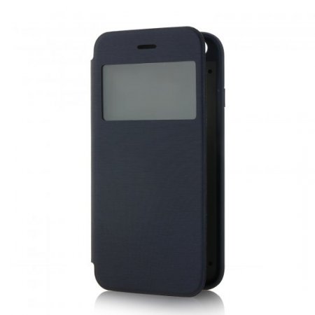 Fashion Brush Protective Flip Cover Case For iPhone 6 Smartphone Blue