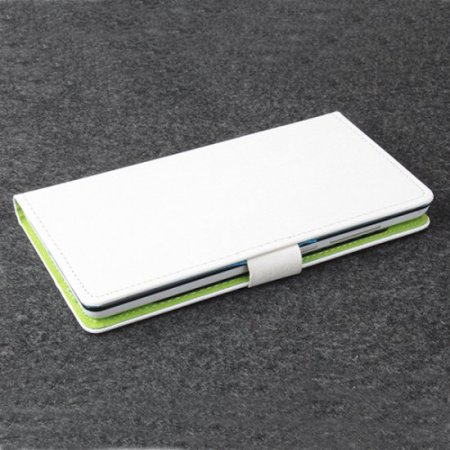 Protective PU Leather Flip Case for Elephone P2000 Smartphone White