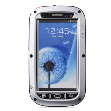 LOVE MEI Shockproof Waterproof Rugged Gorilla Metal Case For Samsung Galaxy S3 Silver