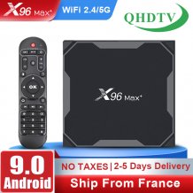 X96 Max Plus Android 9.0 4GB 64GB IPTV BOX Amlogic S905X3 H.265 4K 2.4G 5G WiFi Smart TV BOX iptv français