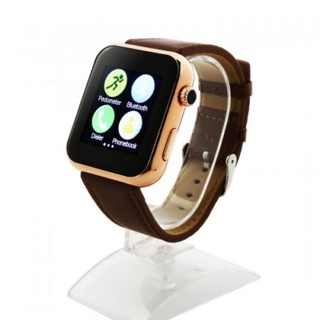 Atongm AW08 Bluetooth Watch Smart Watch with Call MMS Pedometer Anti-lost Brown