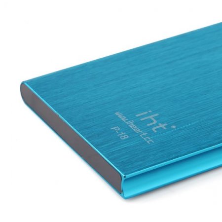 IHT P-18 18000mAh Dual USB Power Bank for iPhone iPad Smartphone - Blue