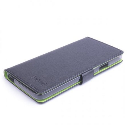 Leather Flip Contract Color Cover Case Protect Case Stand for InFocus M530 Black